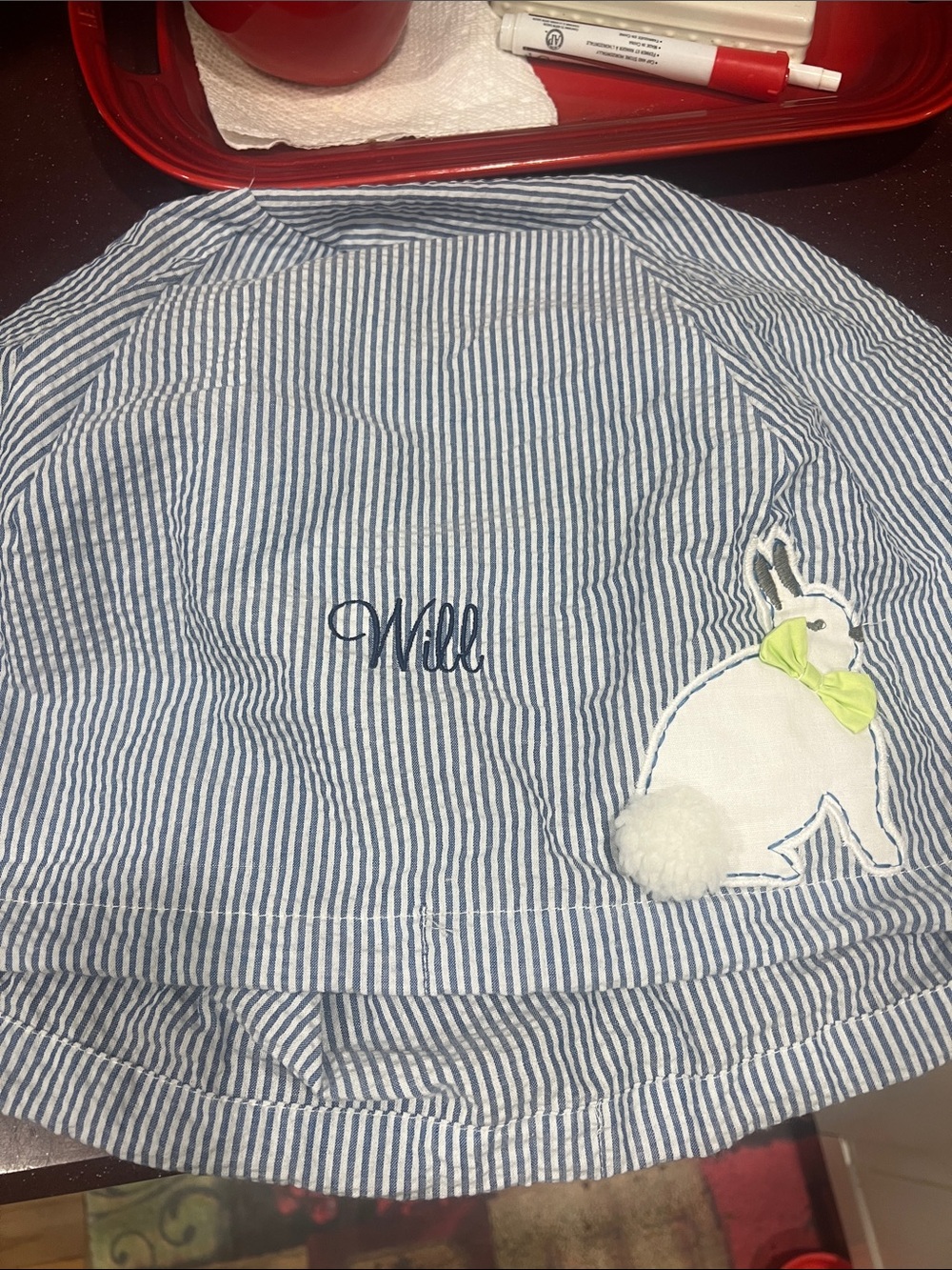 Pottery Barn Kids Personalized Easter basket liner